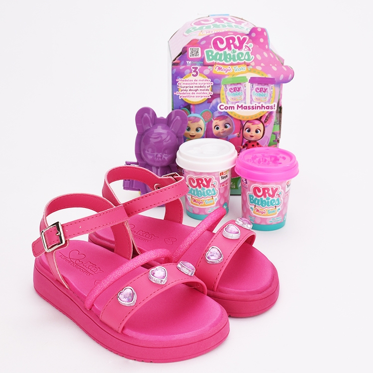 Sandália Papete Infantil Menina Kidy Mini Flatform Cry Babies Magic Tears Com Massinha em Oferta na Shopee