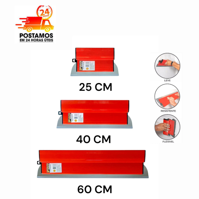 Desempenadeira De Aço Inox Para Massa Corrida Gesso Com Lamina Flexível em Oferta na Shopee