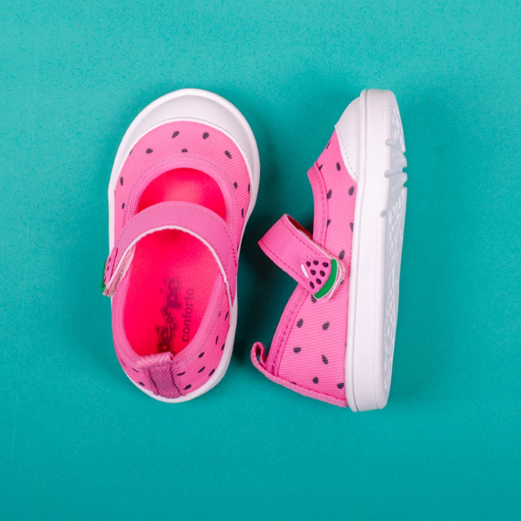 Sapatilha Infantil Pink Pé com Pé com Estampa de Melancia em Oferta na Shopee
