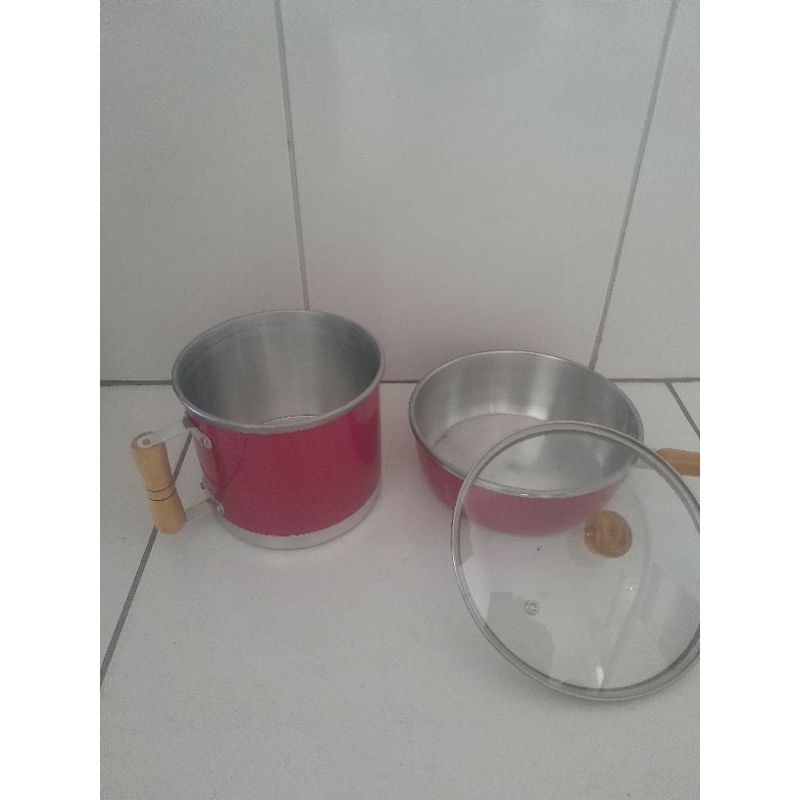 KIT FRIGIDEIRA CAÇAROLA COM TAMPA DE VIDRO E UM CANEÇÃO LEITEIRA REFORÇADO