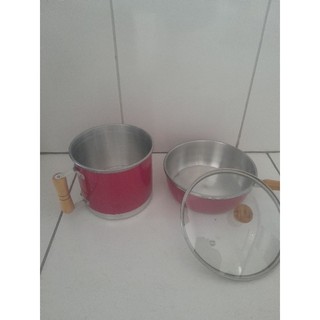 KIT FRIGIDEIRA CAÇAROLA COM TAMPA DE VIDRO E UM CANEÇÃO LEITEIRA REFORÇADO