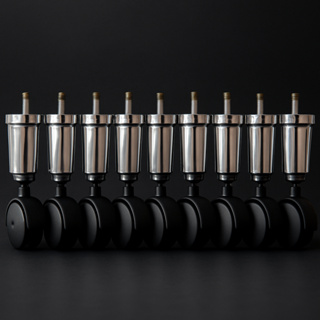 Kit de 8 Pés Com Rodinha Cromado Para Cama Box,Báu,Cama King,Cama Solteiro, De 12Cm em Oferta na Shopee