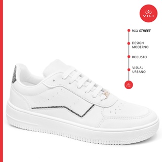 Tênis Feminino Vili Street Casual Dia a Dia Branco em Oferta na Shopee