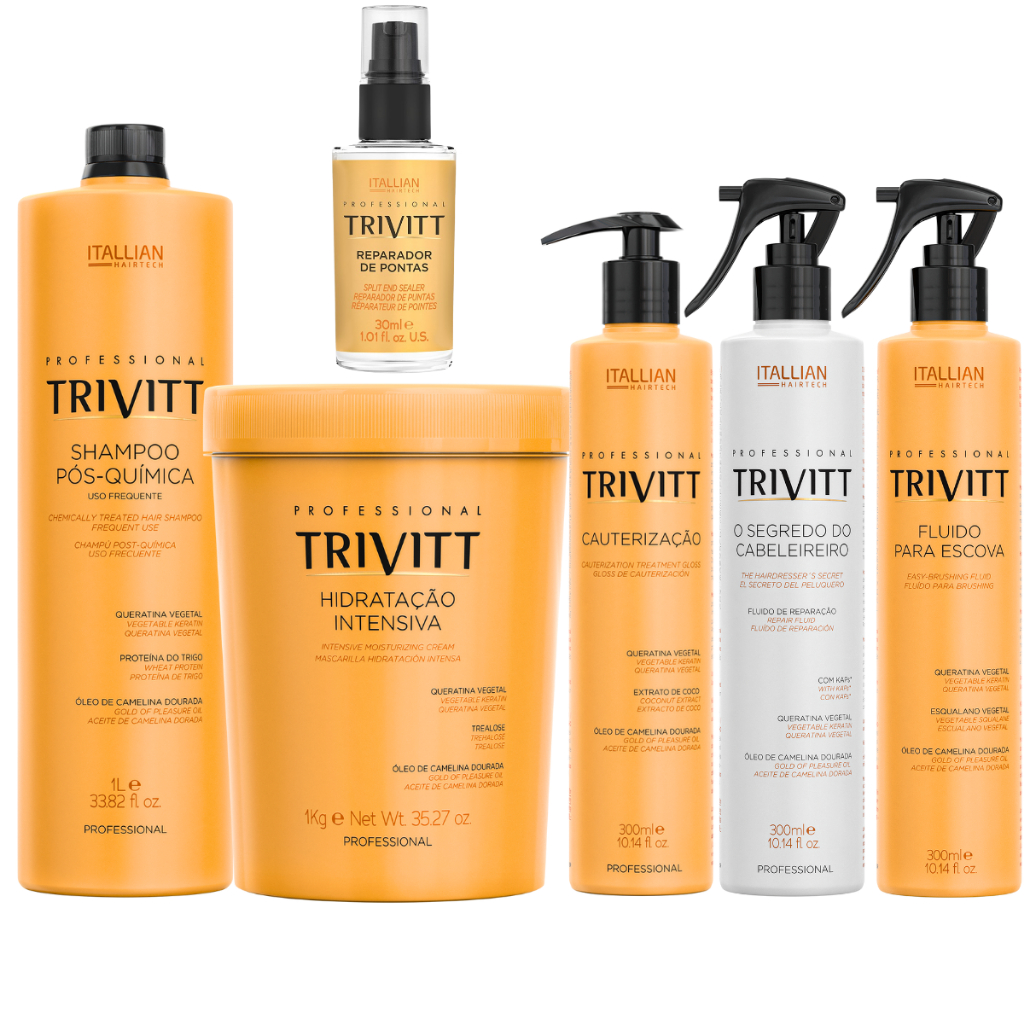 Kit Cauterização Itallian Trivitt Profissional Reconstrução em Oferta na Shopee