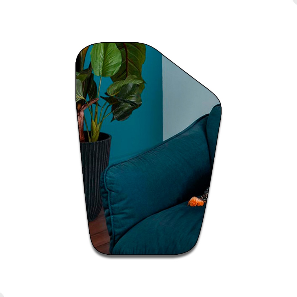 Espelho Grande Decorativo Orgânico Sala 44x64cm Modelo Texas - Home & Living