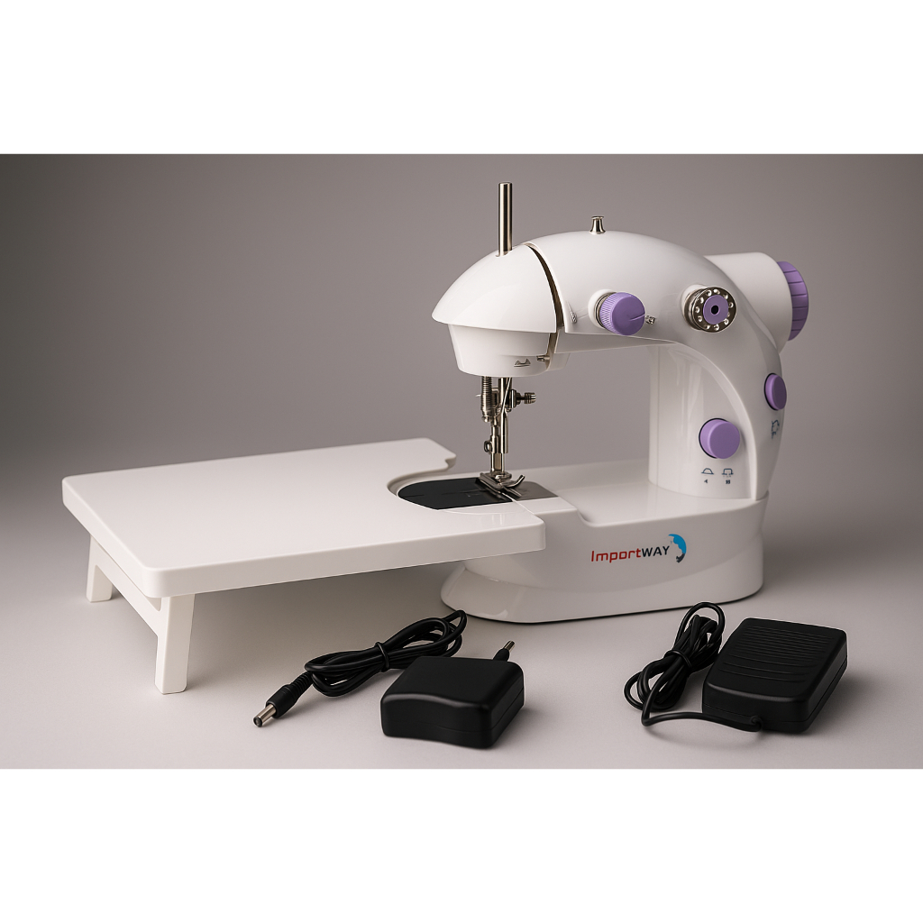 Mini Máquina De Costura Portátil Com Mesa 127V/220V em Oferta na Shopee