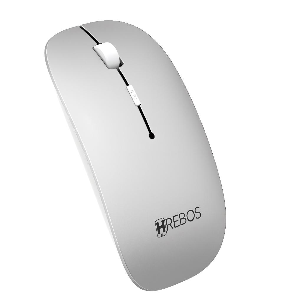 Mouse Sem Fio Bluetooth 2.4 GHz Prata DPI 1200 Hrebos IF-760