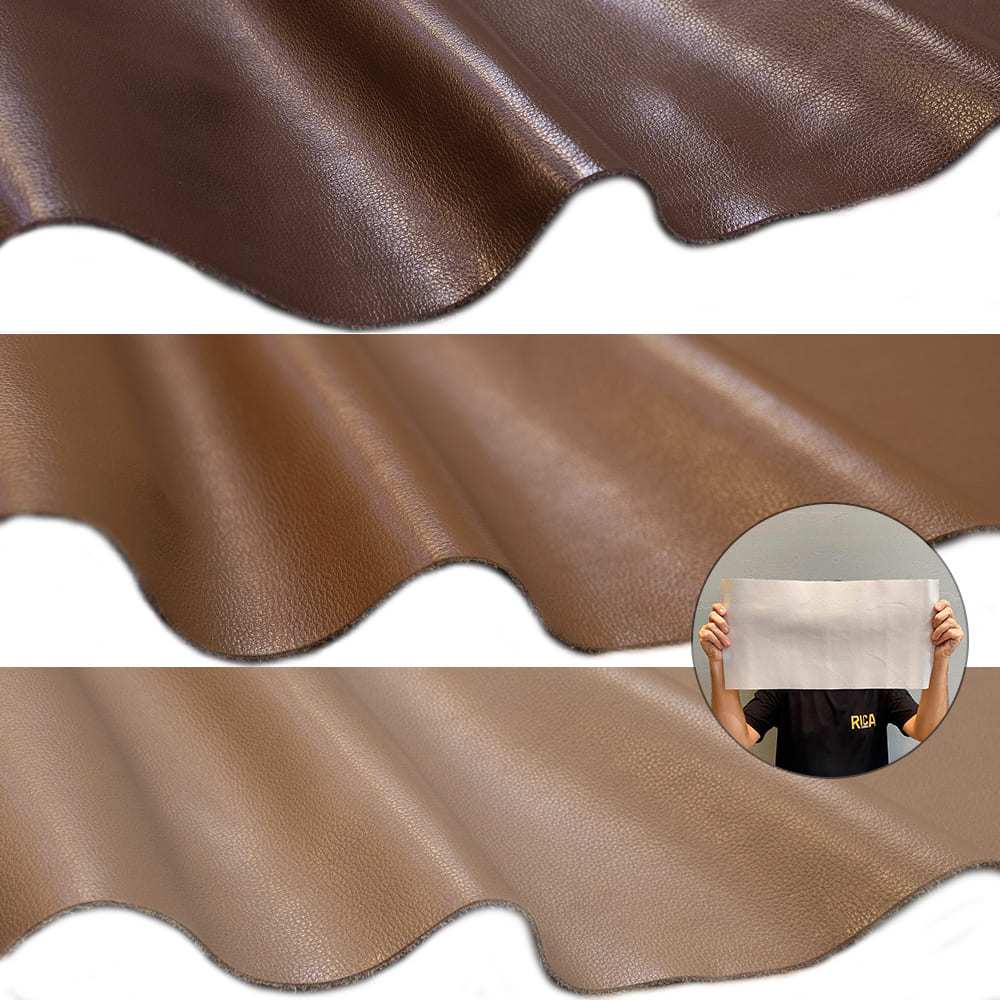 Kit 3 Painel Couro Legítimo 25x35cm tipo Floater - Placa Retalho Pedaço Couro Bovino - Textura Encorpada - 14/16 linhas