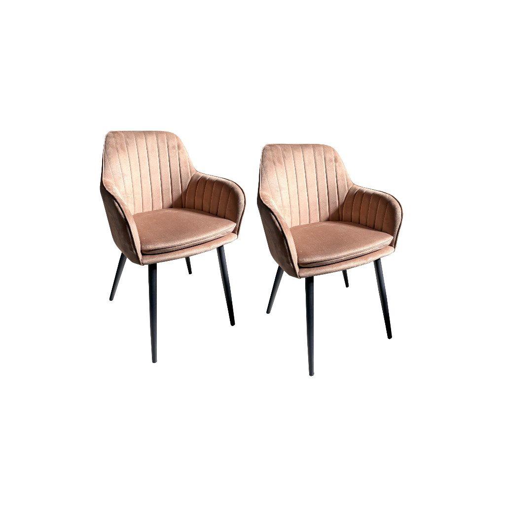 kIT 2 Poltronas Luxo Catarina em tecido suede e pé na cor preta Conforto e beleza - 3 Opções de cores