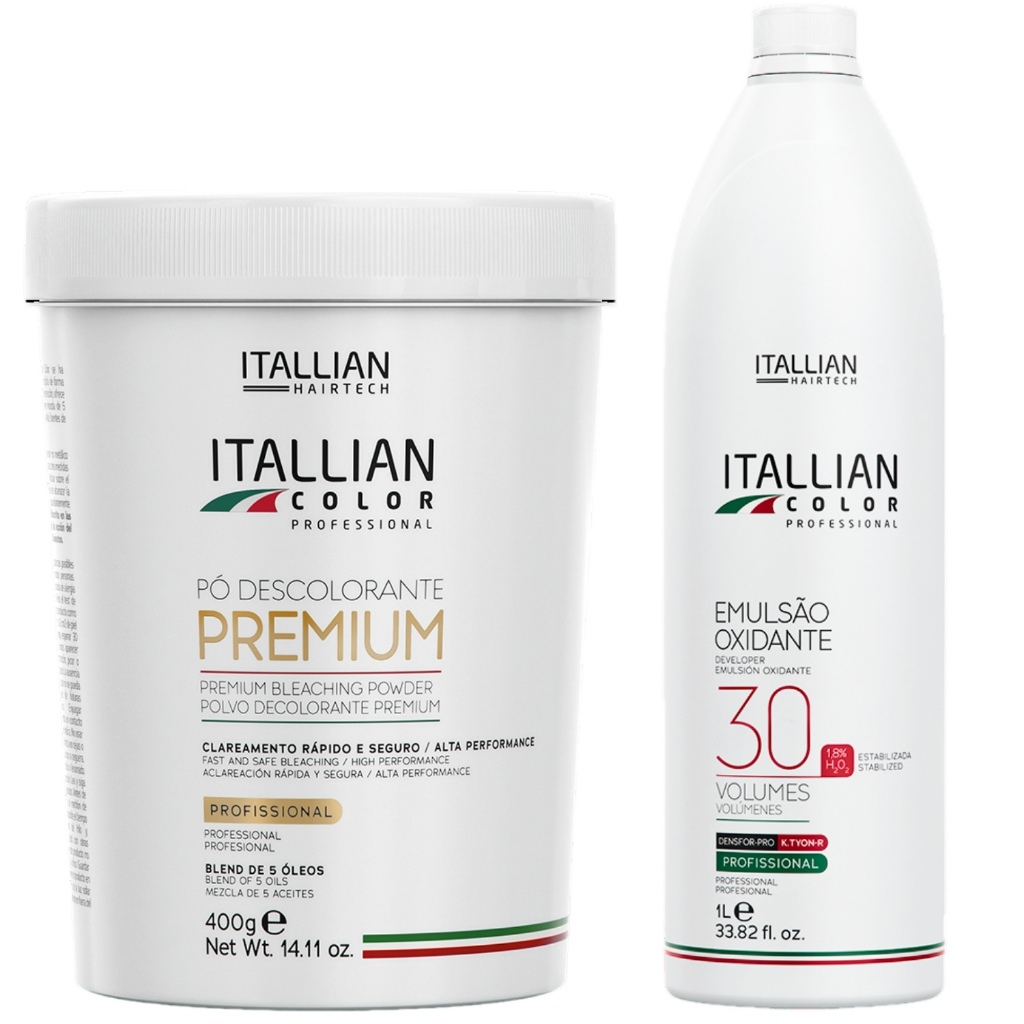 Pó Descolorante Premium Power Itallian Color Rápido + Ox 30v