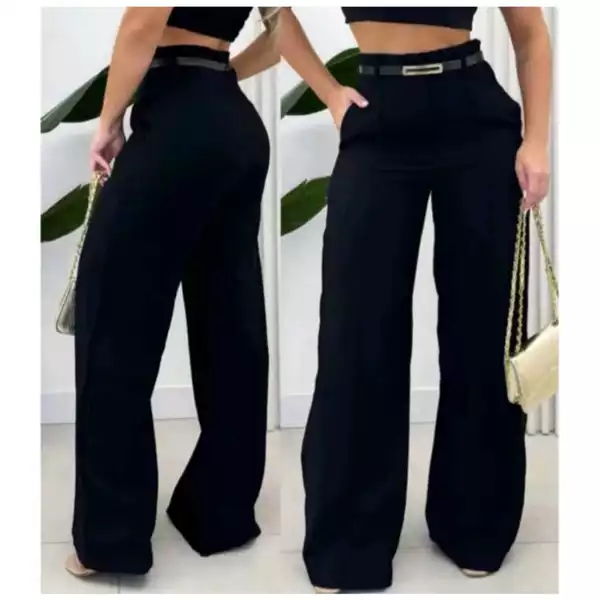 Pantalona alfaiataria com cinto