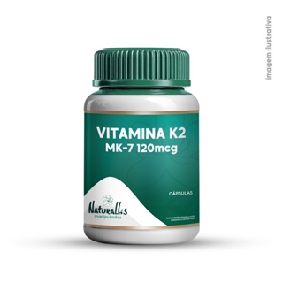 Vitamina K2 MK-7 120mcg - Naturallis 60 ou 120 cápsulas sem sabor em Oferta na Shopee