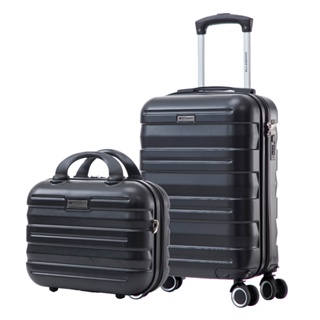 Kit Mala de Viagem Bordo Avião Bagagem de Mãos Frasqueira Maleta ABS Rígido Rodinhas Duplas 360 em Oferta na Shopee