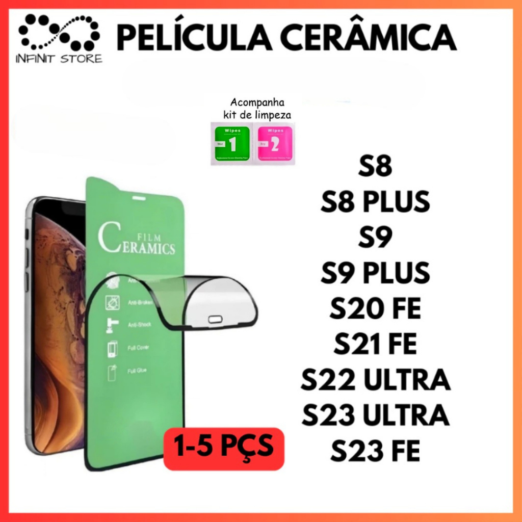 Película Cerâmica Flexível Hidrogel 3D/9D Para Samsung S8 S8 PLUS S9 S9 PLUS S10 S10E S10 LITE S20 S21 S22 S23 FE