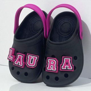 Babuche Infantil Personalizada Com Nome | Papete Menino e Menina | Escolar e Passeio em Oferta na Shopee