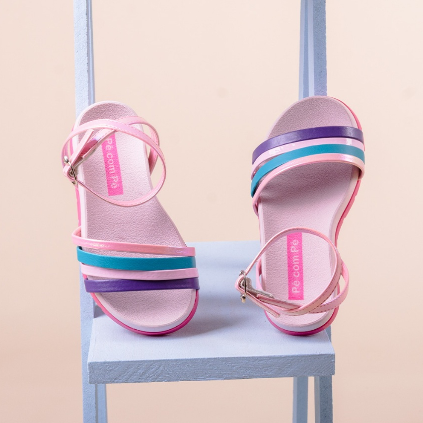 Sandália Menina Rasteirinha Infantil Feminina Delicada Leve em Oferta na Shopee