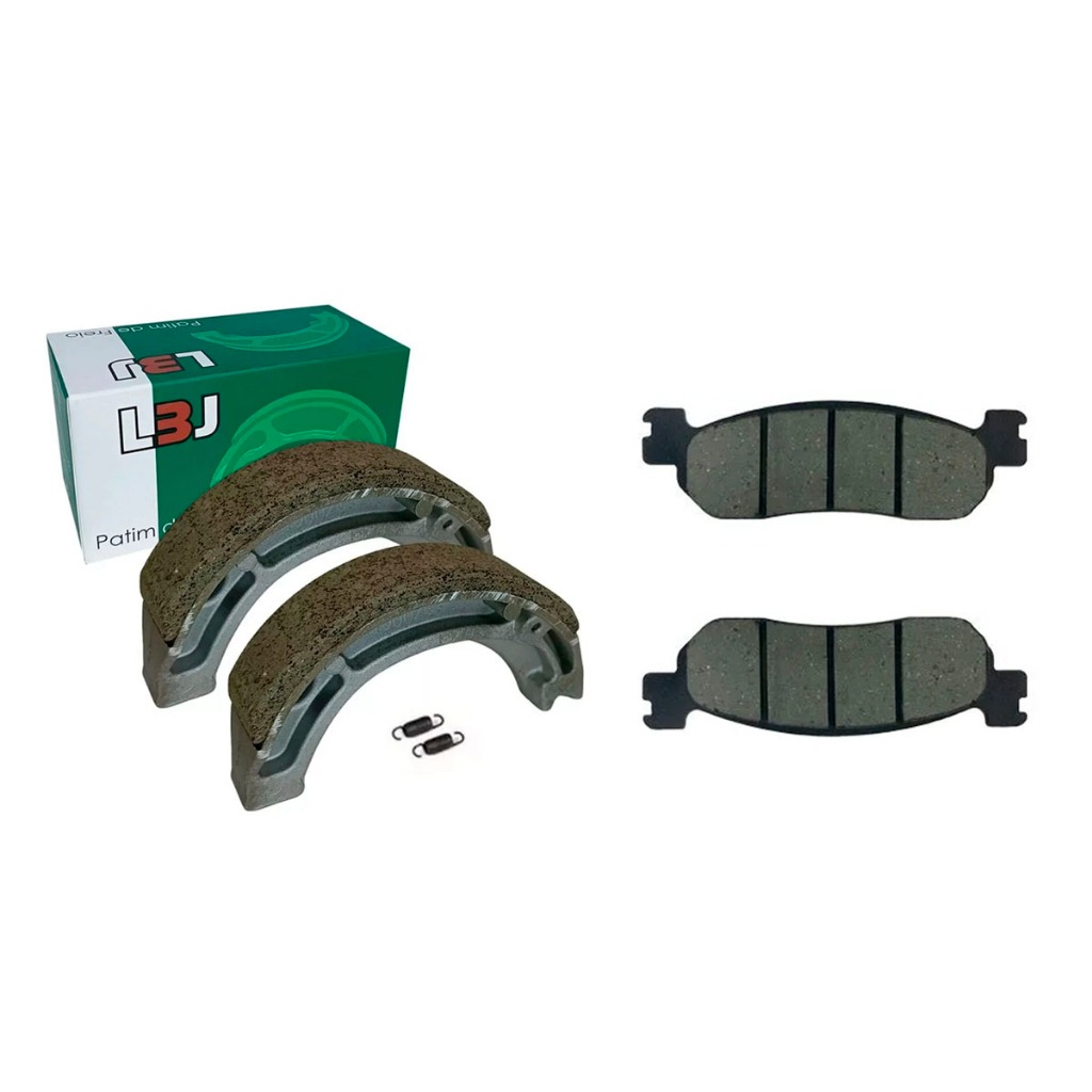 Kit Pastilha Dianteira + Lona Traseira Yamaha Neo 115 2004 2005 2006 2007 2008 2009 2010 2011 2012 2013