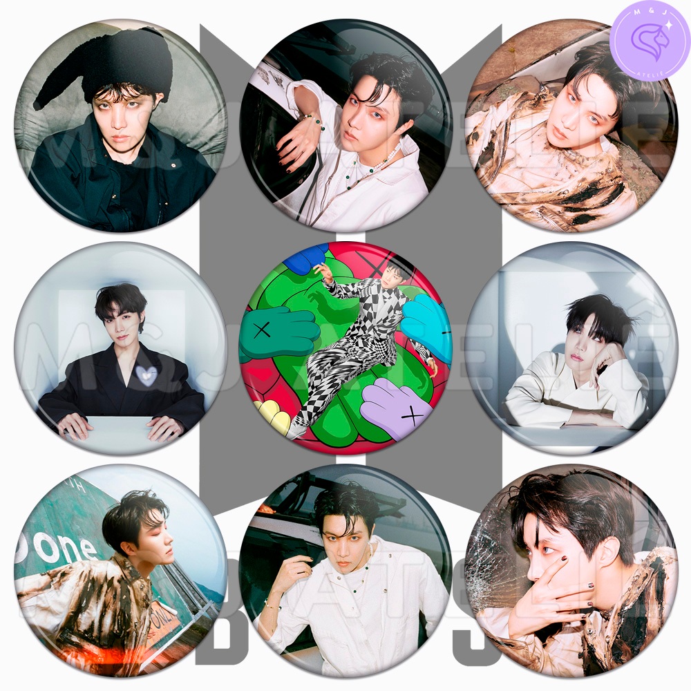Bottons Hoseok BTS J-hope Jitb / Hots K-pop - Bottom Broche Boton Button Pin - 3,2cm/4,4cm/5,8cm