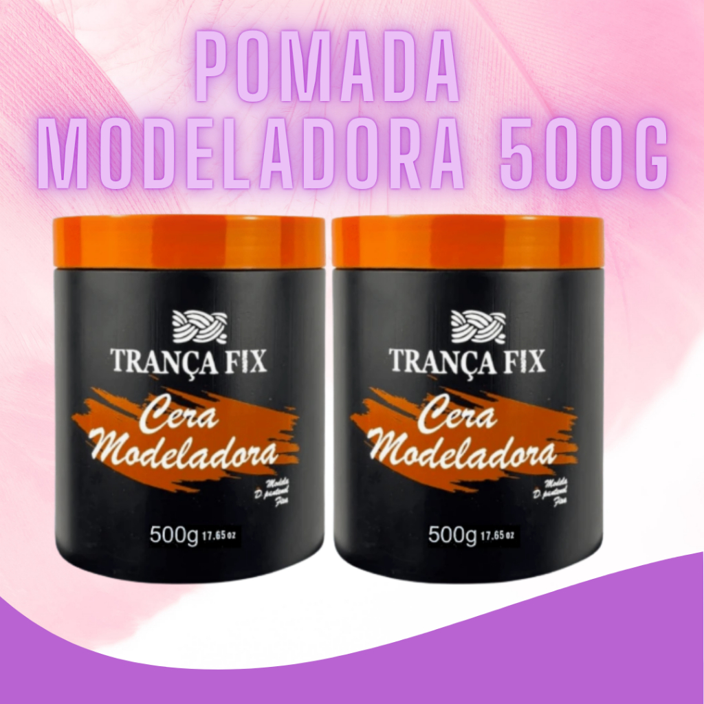 500G Cera Pomada Modeladora Trança Fix Anti Frizz Nagô Box Braids Baby Hair, 500G Cera Pomada Modeladora Trança Fix Anti