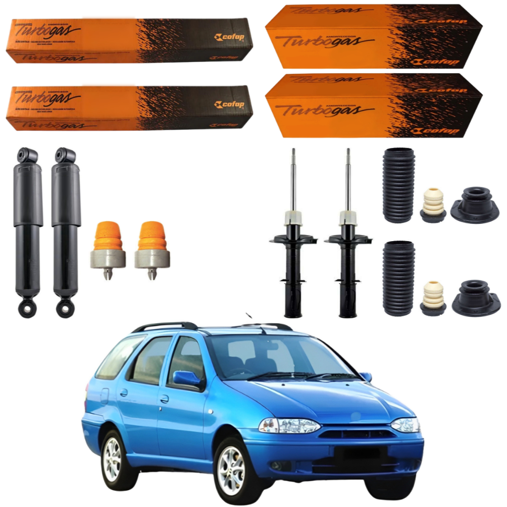 KIT 4 AMORTECEDOR PALIO WEEKEND 96 A 2000 ORIGINAL COFAP + KITS