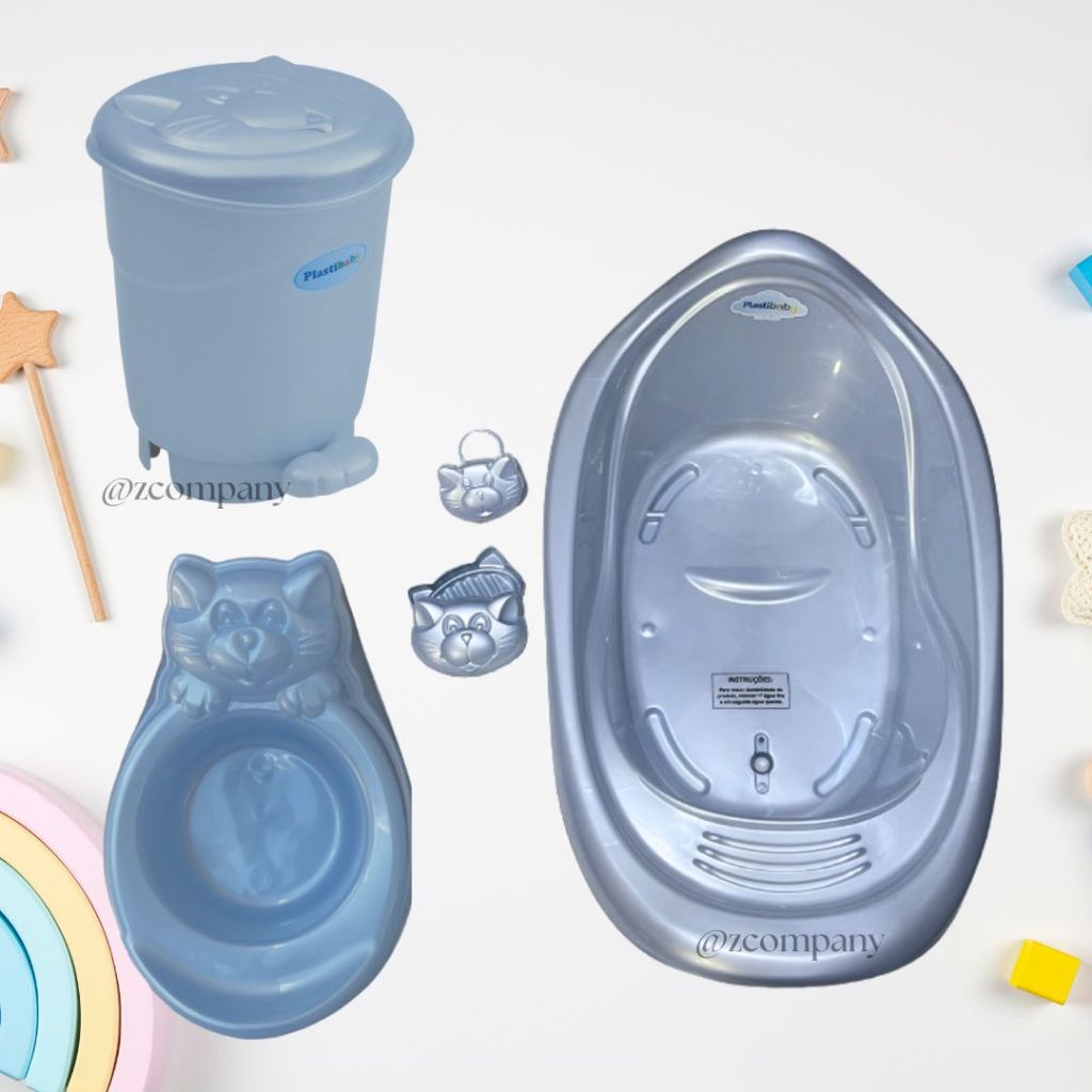 Banheira Infantil 22L com Acessórios – Penico e Saboneteira Inclusos