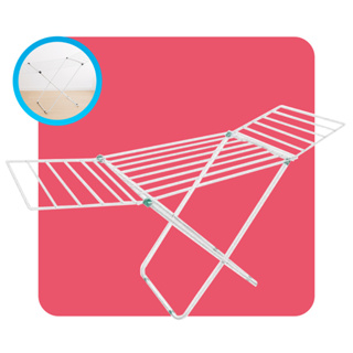 Varal de Chão Dobrável Portátil Lavanderia Compacto Apartamento Secar Roupas Varanda Branco Secalux em Oferta na Shopee