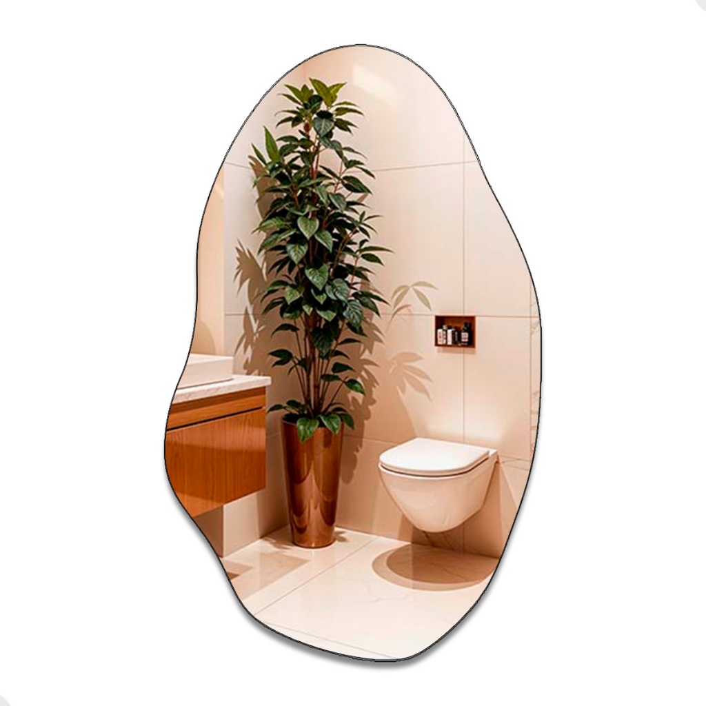 Espelho Para Salão De Beleza Grande 60x110cm - Modelo Rubi - Home & Living
