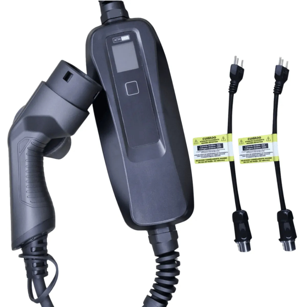 Carregador Portátil ATM Ultraflex Para Veículos Elétricos + Plugs 10A e 20A em Oferta na Shopee