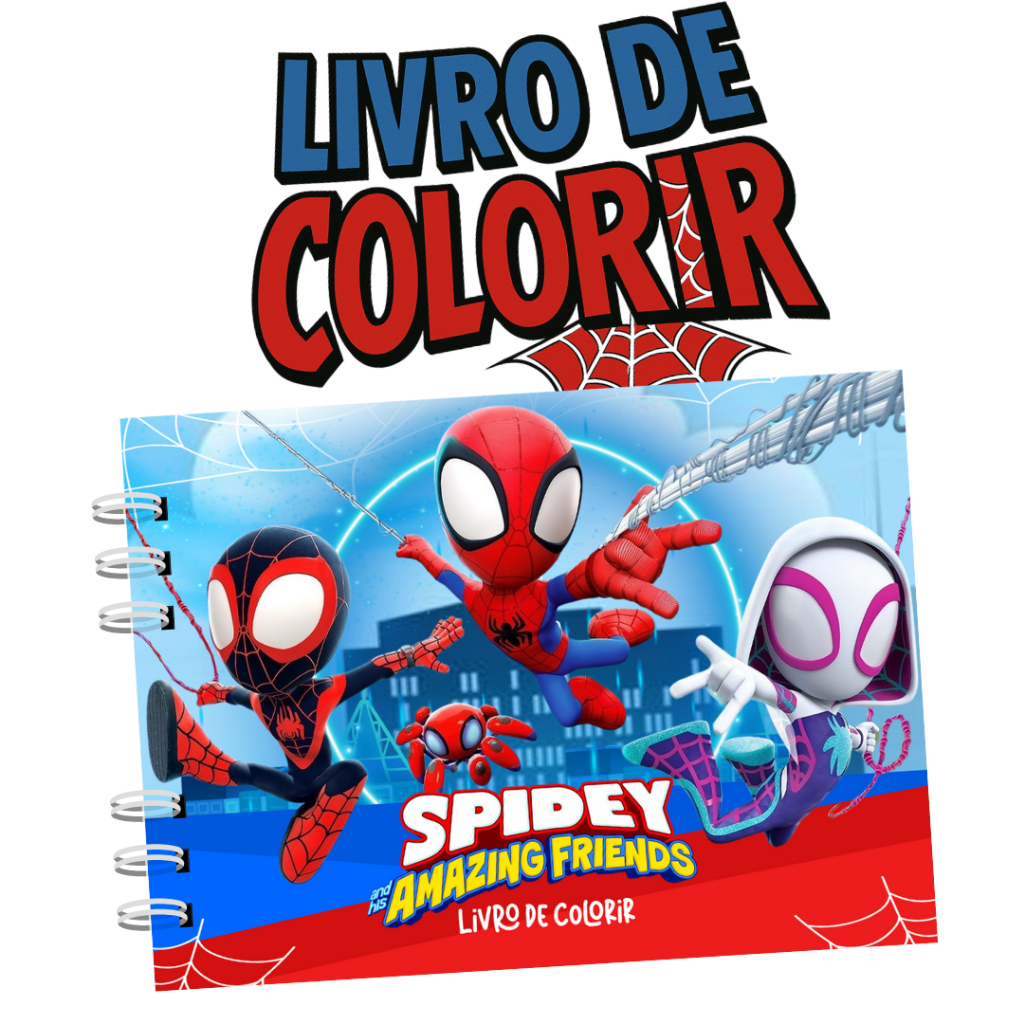 Livro de Colorir Homem Aranha Folha Grossa e Capa Dura 180g 50 Páginas / PROMOÇÃO em Oferta na Shopee