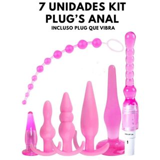 KIT 7 PLUG'S ANAL UNIDADES DE VARIOS TAMANHOS PLUG QUE VIBRA + PLUG 10 BOLINHAS TAILANDESA 25CM em Oferta na Shopee