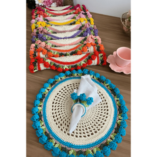 Sousplat Supla Suplat Porta Copos Guardanapos em Crochê Toalha Centro de Mesa Decoração Cozinha em Oferta na Shopee