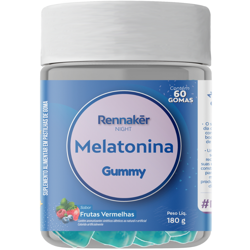 Melatonina Rennaker Night Gummy 210mcg 60 gomas