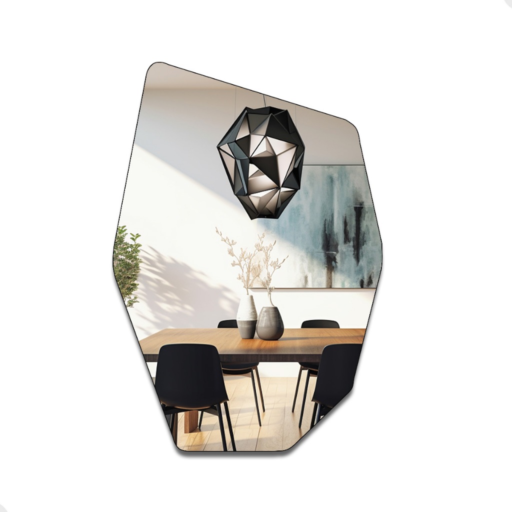 Espelho Grande Decorativo Orgânico Pinterest 60x80 Mod. Moai - Home & Living