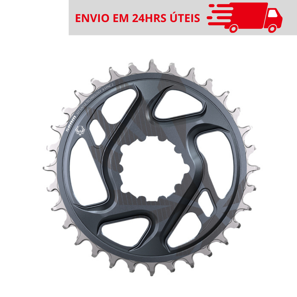 Coroa SRAM X-Sync 2 Eagle C3 32T 3mm offset 12 vel. Direct Mount Cinza Lunar/Polar ORIGINAL