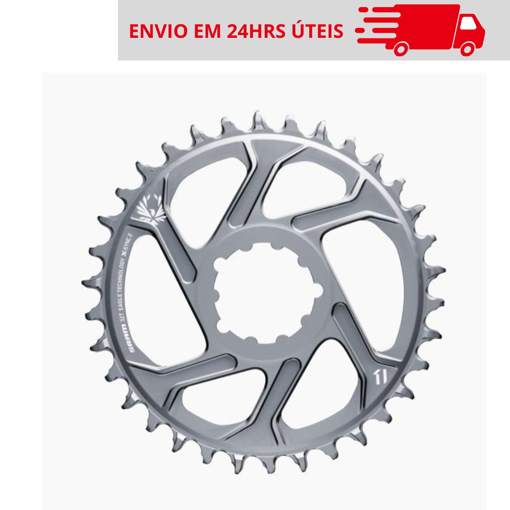 Coroa SRAM X-Sync 2 Eagle C2 34T 3mm offset 12 vel. Direct Mount Cinza Polar ORIGINAL