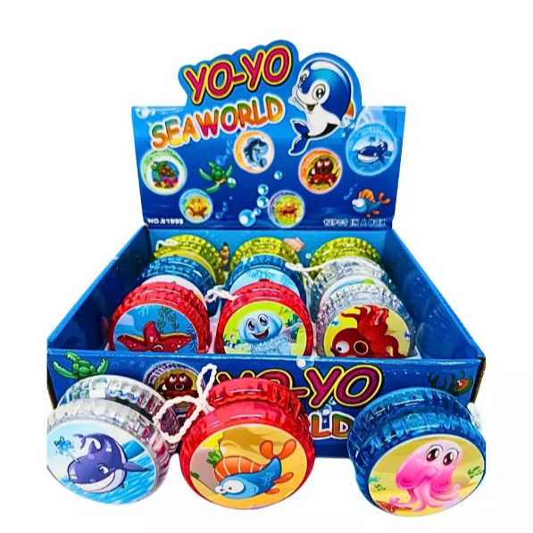 Caixa Com 12 Super Ioiô Yoyo Luz De Led Colorido Infantil Cor Animais Aquáticos Caixa Com 12 Super Ioiô Yoyo Luz De Led Colorido Infantil Cor Animais Aquáticos