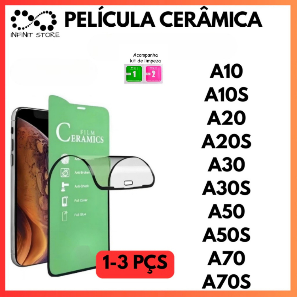 Película De Cerâmica Flexível Hidrogel 3D/9D Para Samsung A10 A10S A20 A20S A30 A30S A50 A50S A70 A70S