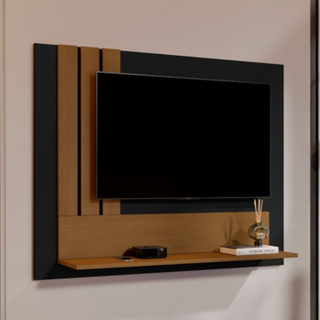 Painel para TV até 43 Polegadas com Detalhe Ripado Nicho e Prateleira Decoração para Sala e Quarto em Oferta na Shopee