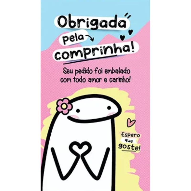 kit 50 ou 100 cartão obrigado pela compra Flork agradecimento em Oferta na Shopee