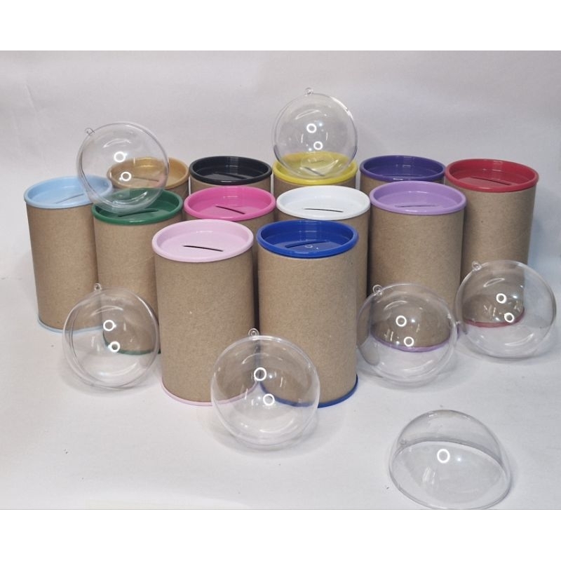 Kit 30 uni de Cofrinho 10x06 e 30 Esferas acrílica 6,5cm para lembrancinhas em Oferta na Shopee