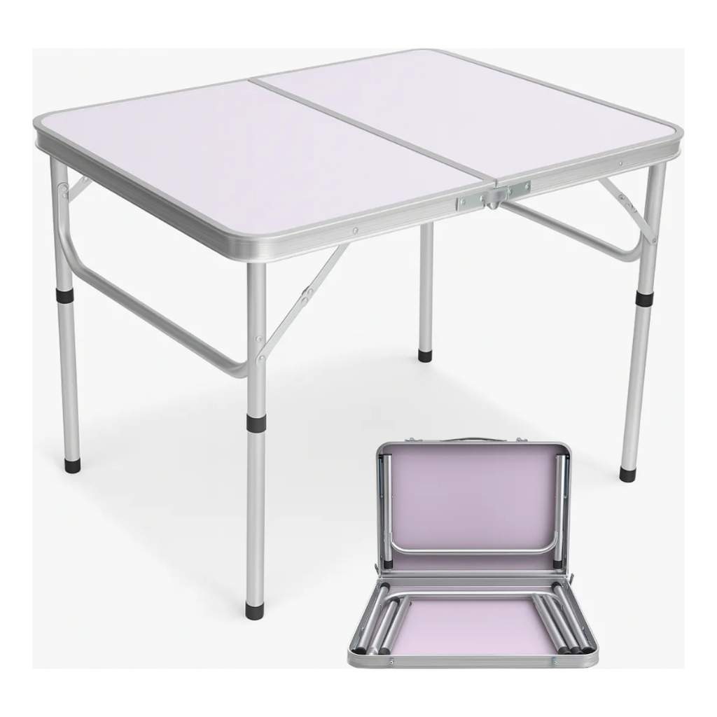 Mesa Dobrável de Alumínio com Tampo de MDF 1,20 x 60 CM ou 90 x 60 CM em Oferta na Shopee