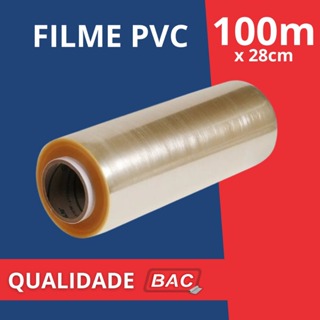 Rolo Bobina Plastico De Filme Pvc 28cm X 100 Metros Qualidade BAC em Oferta na Shopee