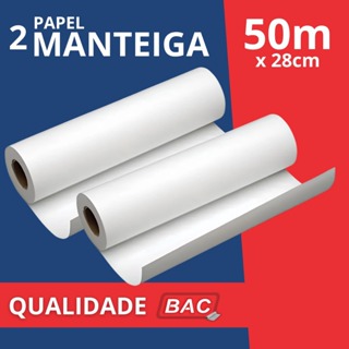 Kit 2 Rolo De Papel Manteiga 28 Cm X 50 Metros Assar Forno Air Fryer Desenhos Arte Qualidade BAC em Oferta na Shopee