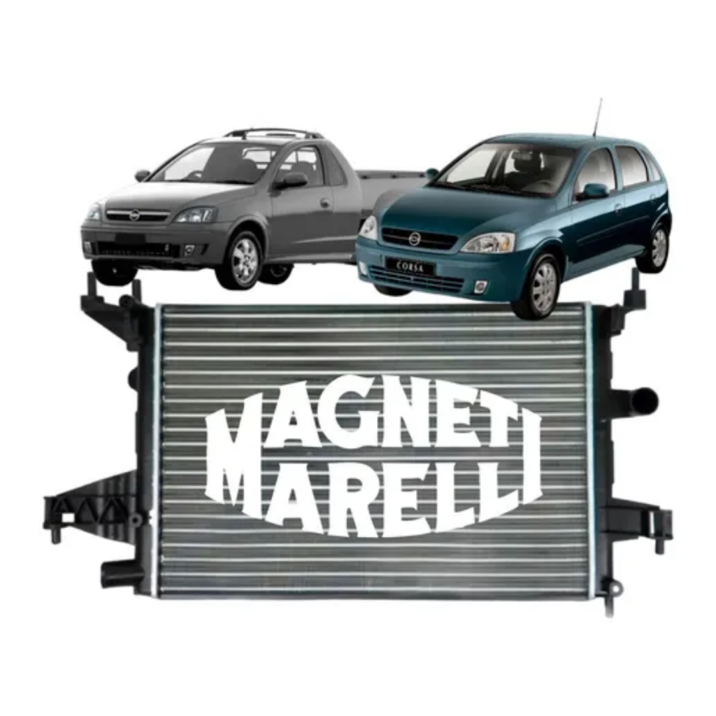 Radiador Magneti Marelli Gm Corsa Montana 1.0 1.4 1.8 2003 2004 2005 2006 2007 2008 2009 2010 em Oferta na Shopee