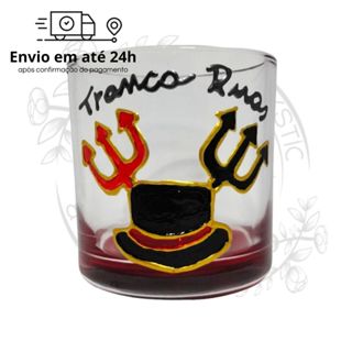Copo Whisky Exu Tranca Ruas 300ml - Umbanda Candomblé Orixás em Oferta na Shopee
