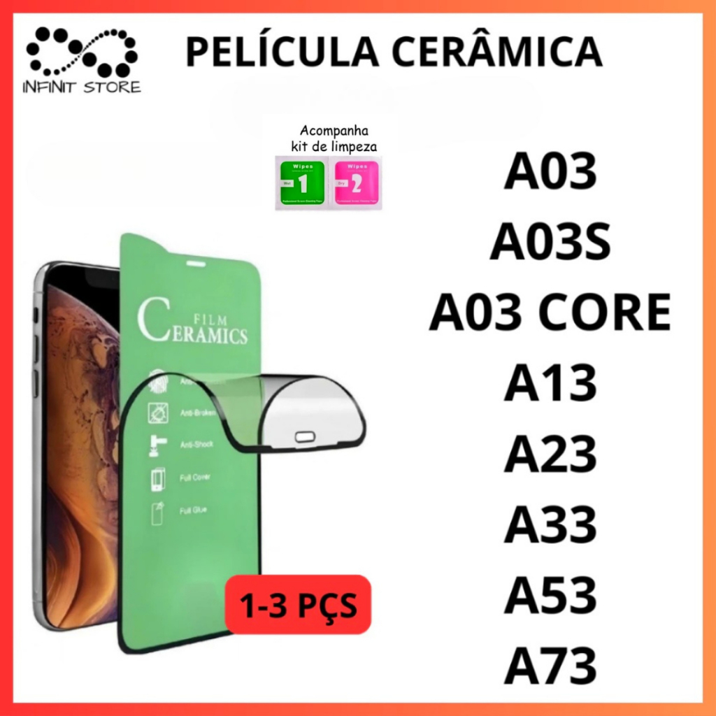 Película De Cerâmica Flexível Hidrogel 3D/9D Para Samsung A03 A03S A03 CORE A13 A23 A33 A53 A73