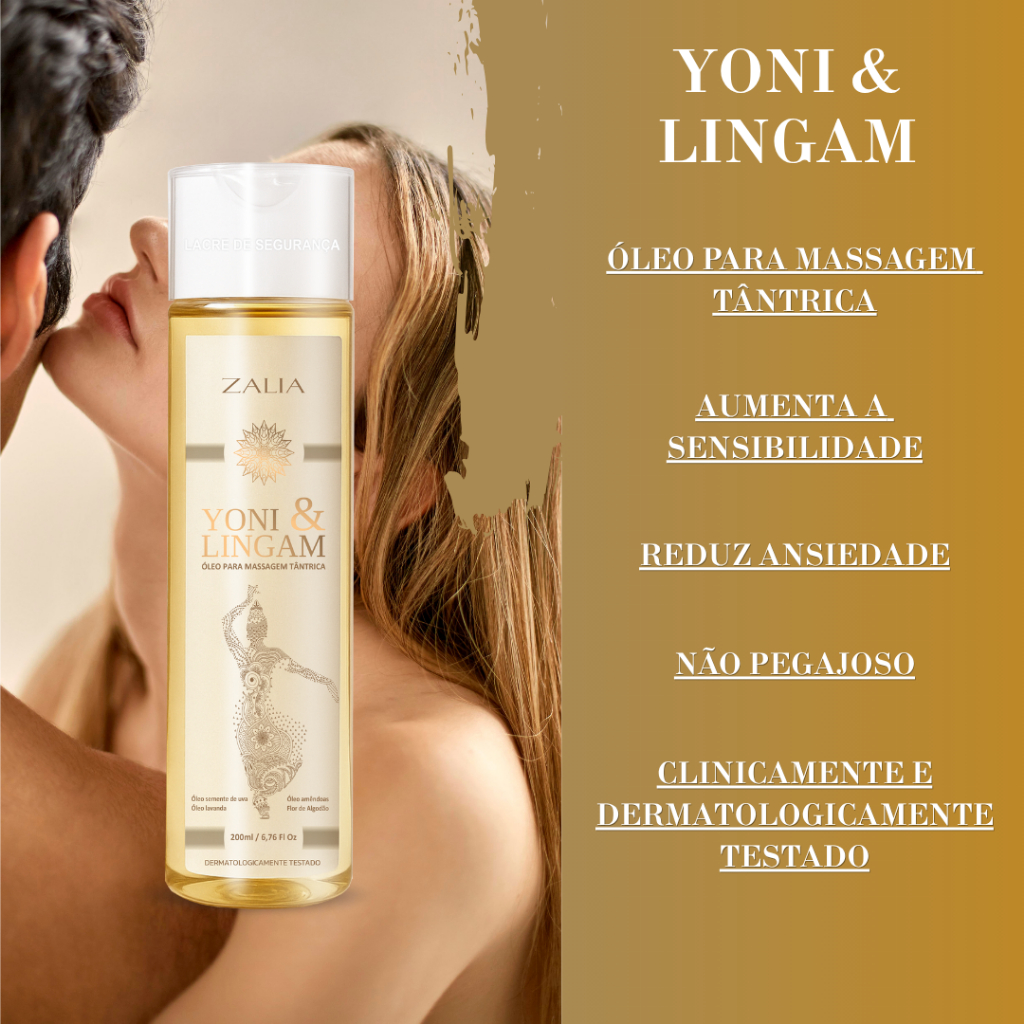 Óleo de Massagem Tântrica Yoni & Lingam 200 ml – Semente de Uva, Lavanda, Relaxante Sensual — imagem 2 de 2