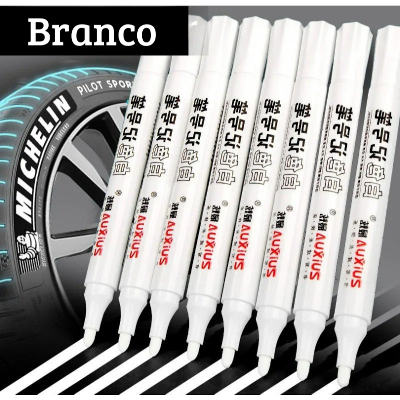Canetas Branca Marcador para pintar pneu - Tira Risco - Carro - Tênis - A Prova D'agua permanente Barato