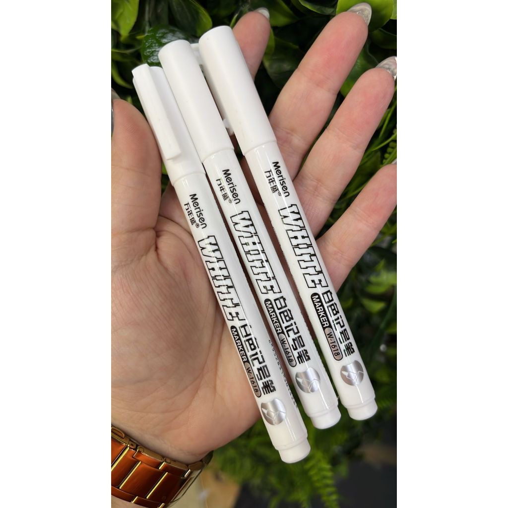 3 UNIDADES DE CANETA MARCADOR BRANCA PARA DETALHES PARA LIVROS DE COLORIR LANÇAMENTO