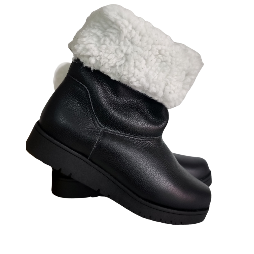 Bota Esquimó Com Pelo Lã 100% Forrada Neve Original para o inverno.